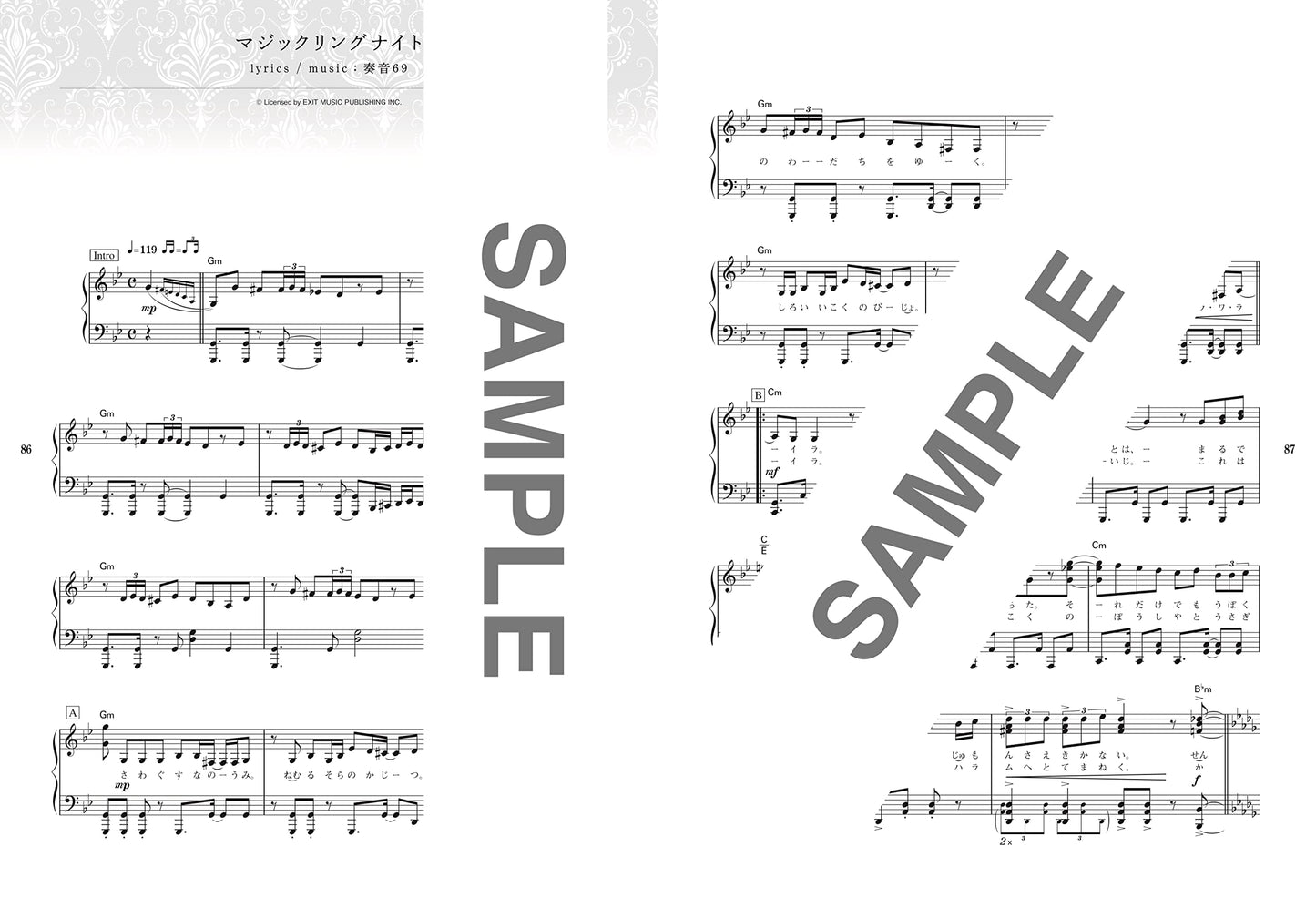 ROYAL SCANDAL OFFICIAL PIANO SCORE: Piano Solo(Intermediate) Sheet Music Book