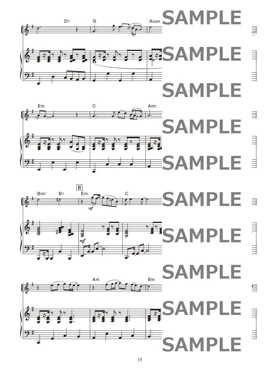 Studio Ghibli Songs für Violine und Klavier (Pre-Intermediate) / Englische Version Notenbuch