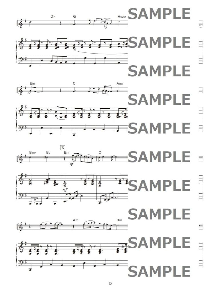 Studio Ghibli Songs für Violine und Klavier (Pre-Intermediate) / Englische Version Notenbuch