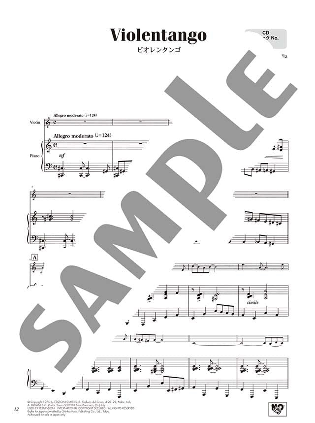 Piazzolla-Konzertrepertoire für Violine und Klavier (obere Mittelstufe) mit CD (Klavierbegleitung), Notenbuch