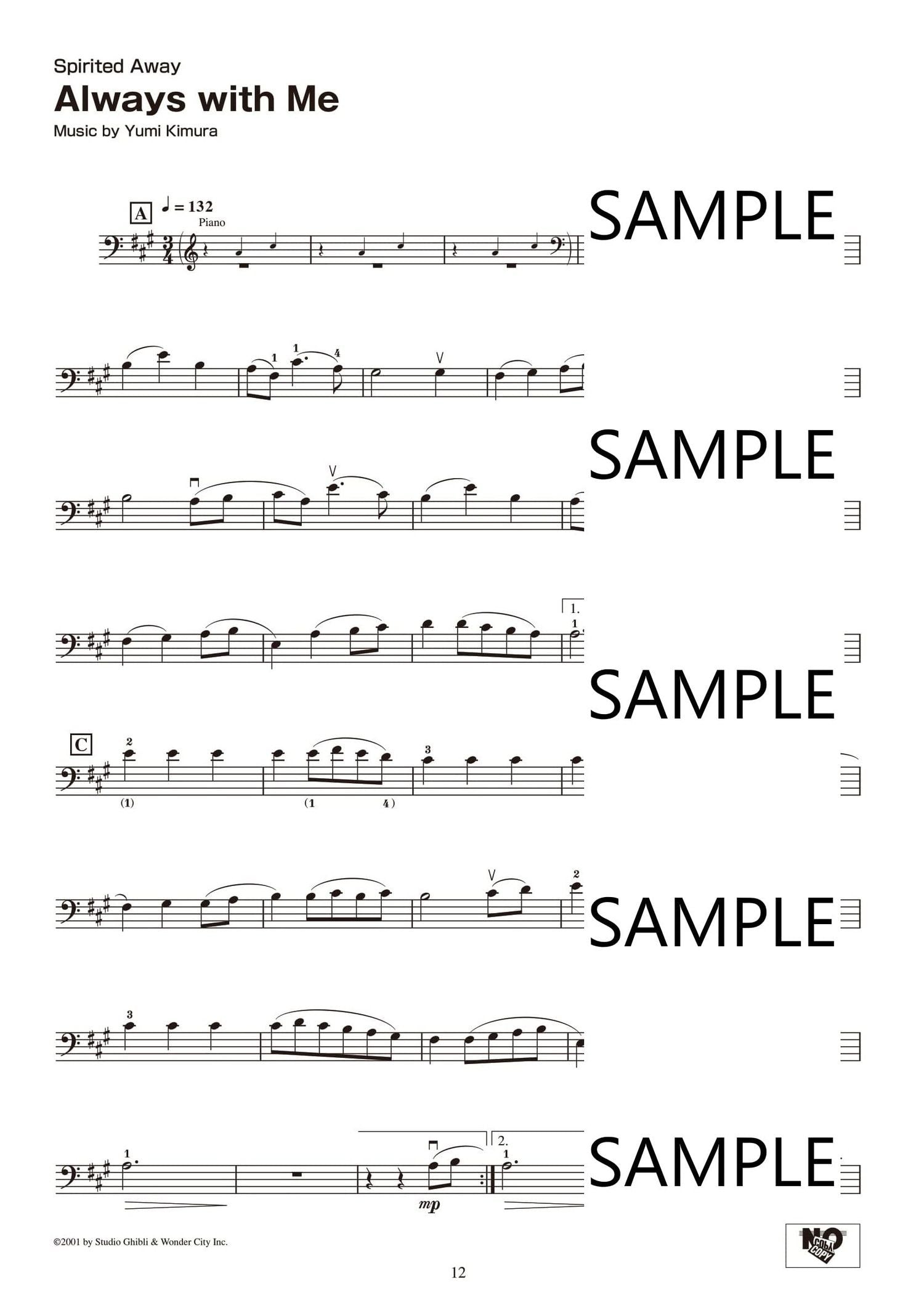 Studio Ghibli Songs für Cello und Klavier (Pre-Intermediate) / Englische Version Notenbuch