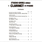 Studio Ghibli Songs for Clarinet and Piano(Pre-Intermediate) /English Version Sheet Music Book