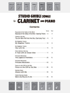 Studio Ghibli Songs für Klarinette und Klavier (Pre-Intermediate) / Englische Version Notenbuch