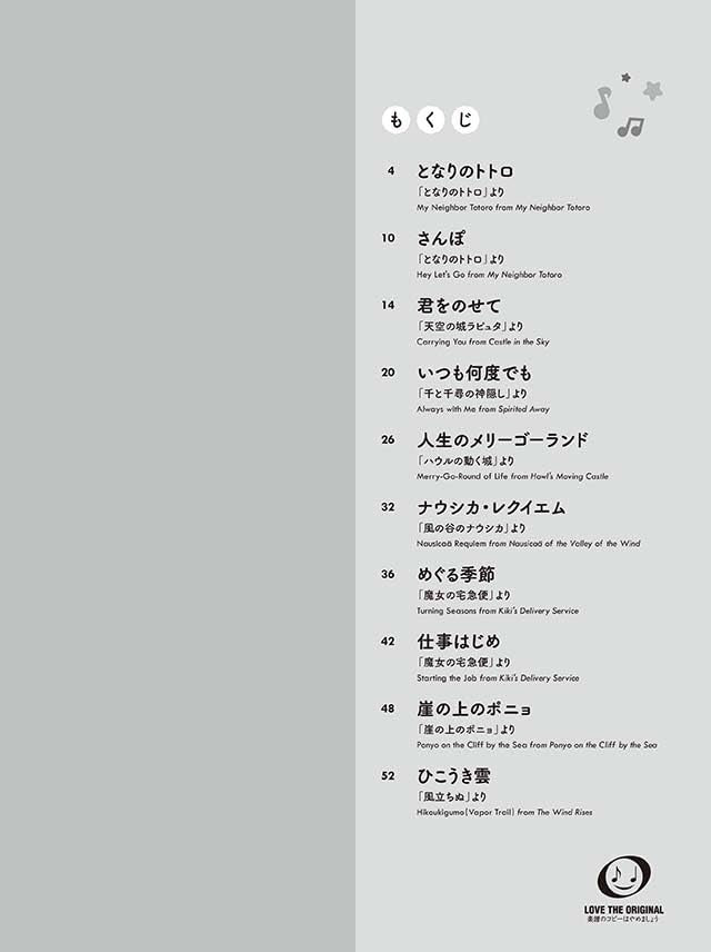 Studio Ghibli Piano Duet Book in Burgmuller Level - Sheet Music Book