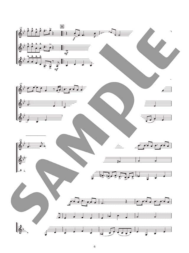 Ensemble de Anime für Horn (Mittelstufe) Notenbuch