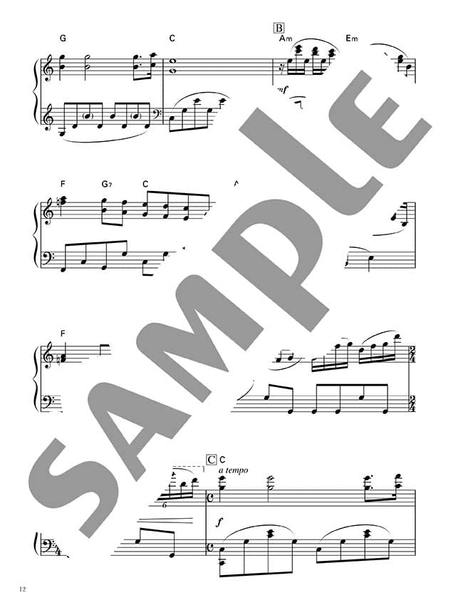 Relax Piano Solo for Grown-ups - Sheet Music Book