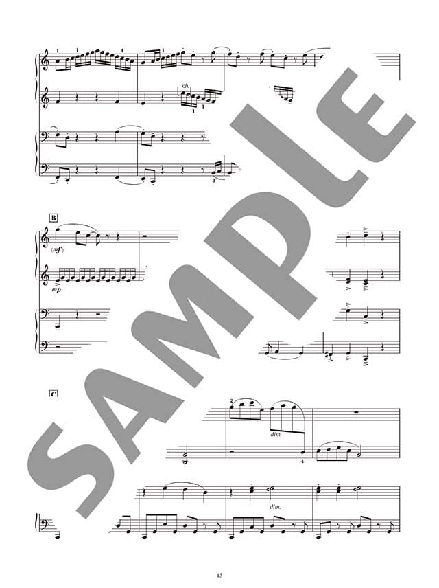 Studio Ghibli 1 im klassischen Musikstil vom Barock bis zum 20. Jahrhundert für Klavierduett (Fortgeschritten), Notenbuch