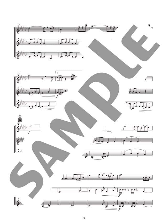 Ensemble de Anime - Anime Themes for Trumpet Ensemble - Sheet Music Book