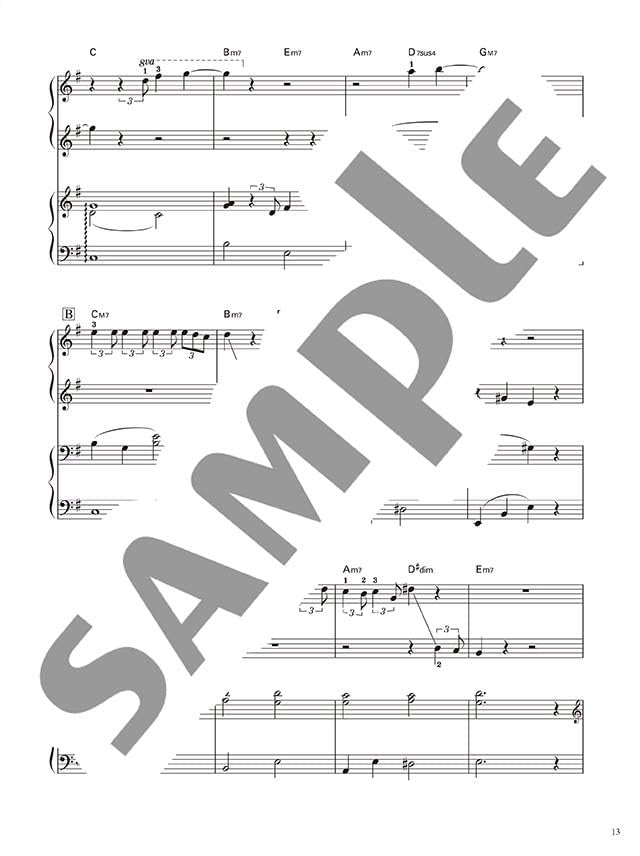 J-POP-Sammlung für Klavierduett-Notenbuch