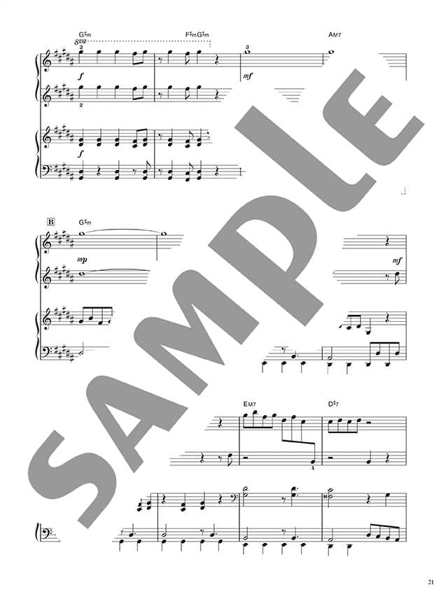 J-POP-Sammlung für Klavierduett-Notenbuch