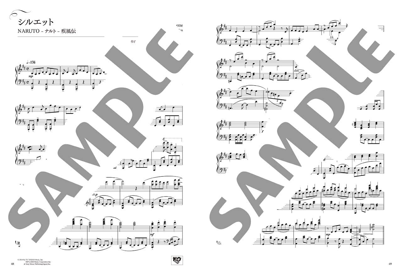 Animenz: Popular Anime Songs 1 for Piano Solo(Advanced) Sheet Music Book