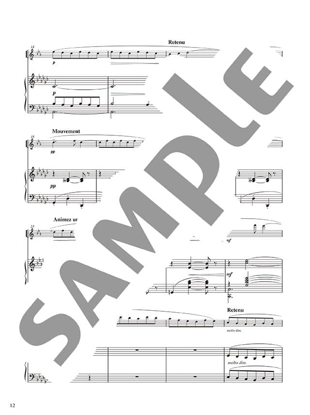 Concert Repertoire for Alto Saxophone and Piano - Debussy / Ravel - Reference Performance Video Included - Sheet Music Book