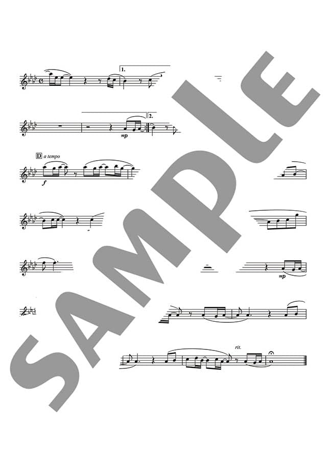 Ghibli Hit Melodies Library for Alto Saxophone and Piano - Song of Time (from Tales from Earthsea) - Sheet Music Book