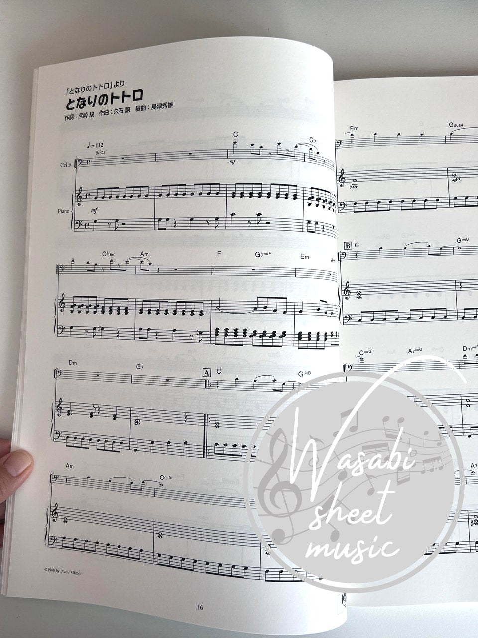 Studio Ghibli Collection for Cello and Piano - Sheet Music Book
