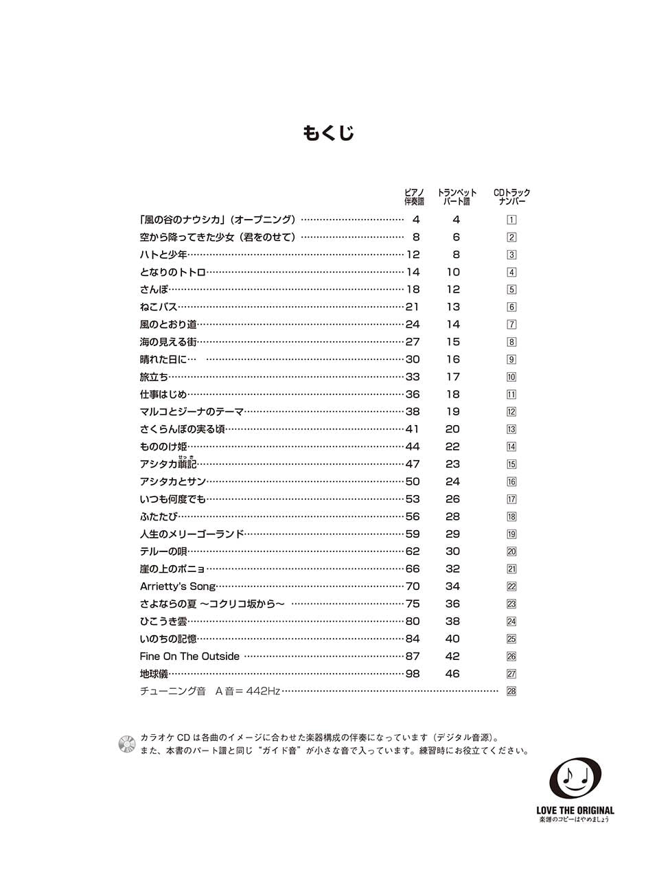 Studio Ghibli Collection für Trompete und Klavier mit CD (Playbacks) (Mittelstufe) Notenbuch