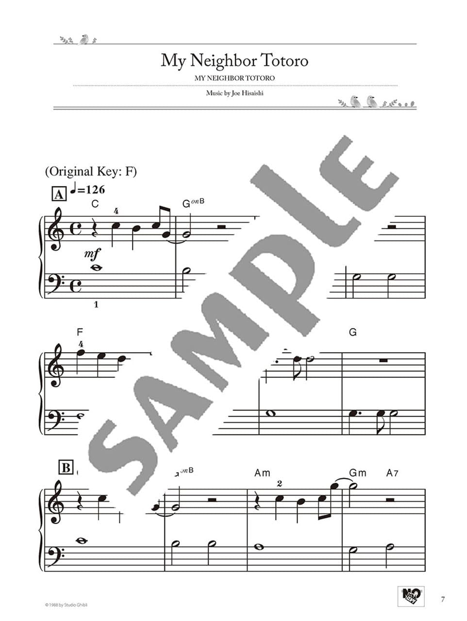 Studio Ghibli Best Hit 10 Klaviersolo (Anfänger) Notenbuch/Englische Version