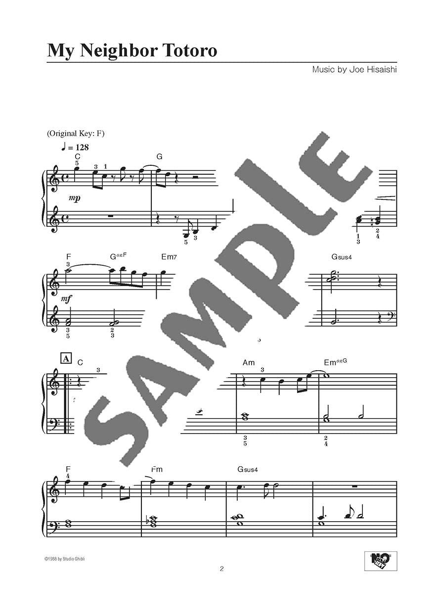 Mein Nachbar Totoro (Studio Ghibli) Klaviersolo (leicht) Notenbuch/englische Version