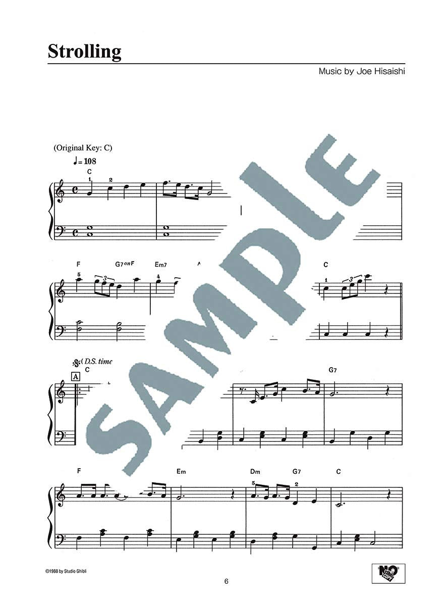 Mein Nachbar Totoro (Studio Ghibli) Klaviersolo (leicht) Notenbuch/englische Version