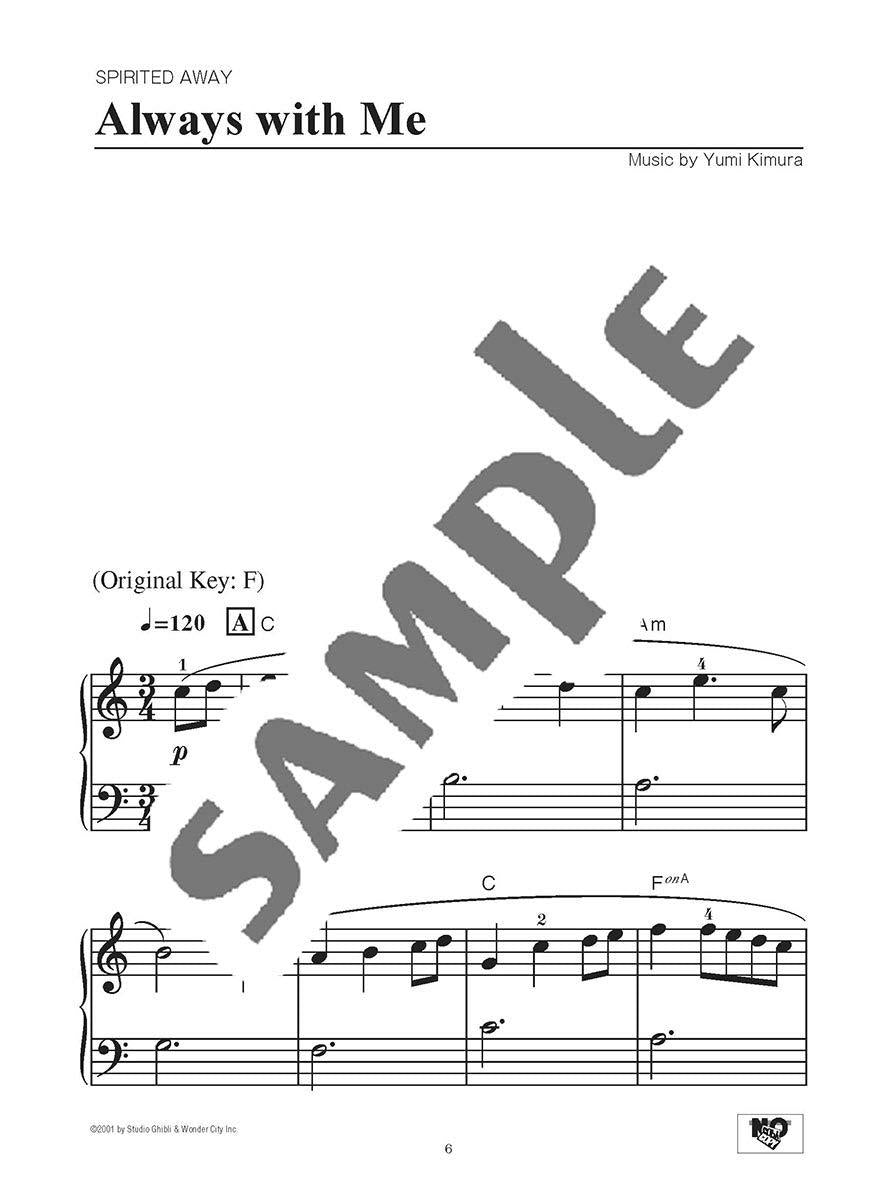 Studio Ghibli Song Piano Solo Selections (Anfänger) Notenbuch/Englische Version