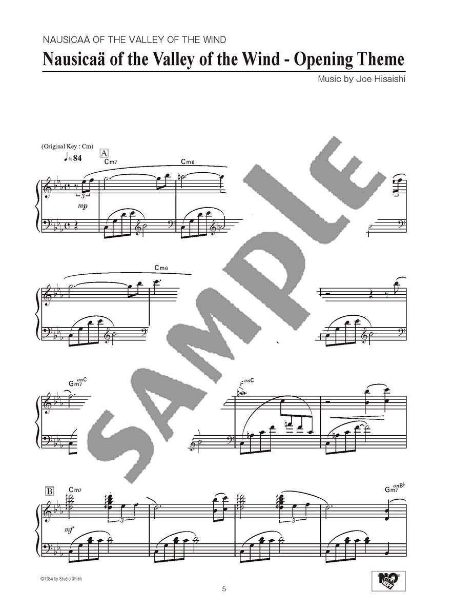 Studio Ghibli Song Piano Solo Selections (Mittelstufe)/Englische Version