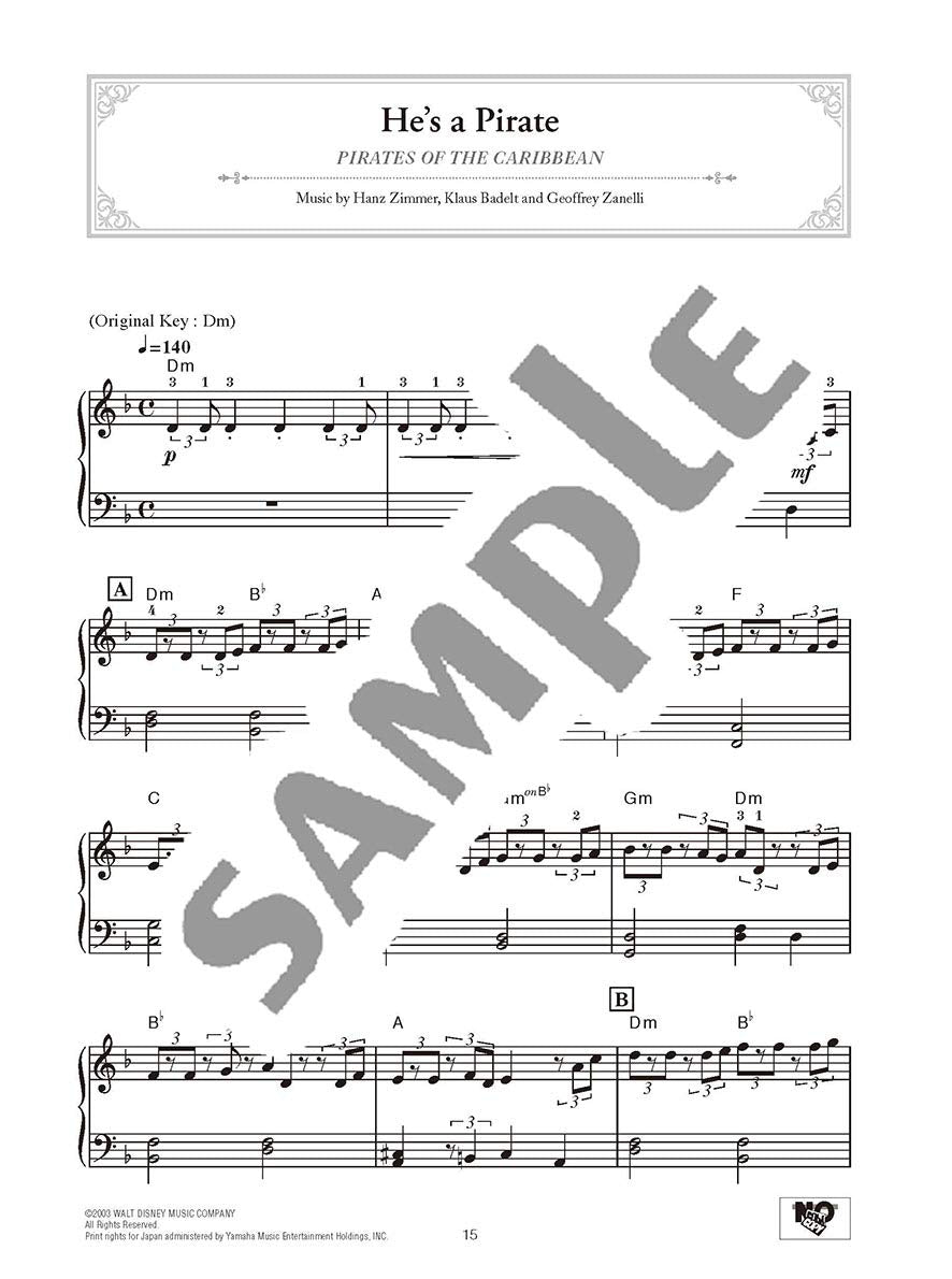 Kino- und Musical-Klaviersolo (Vorstufe)/Englische Version