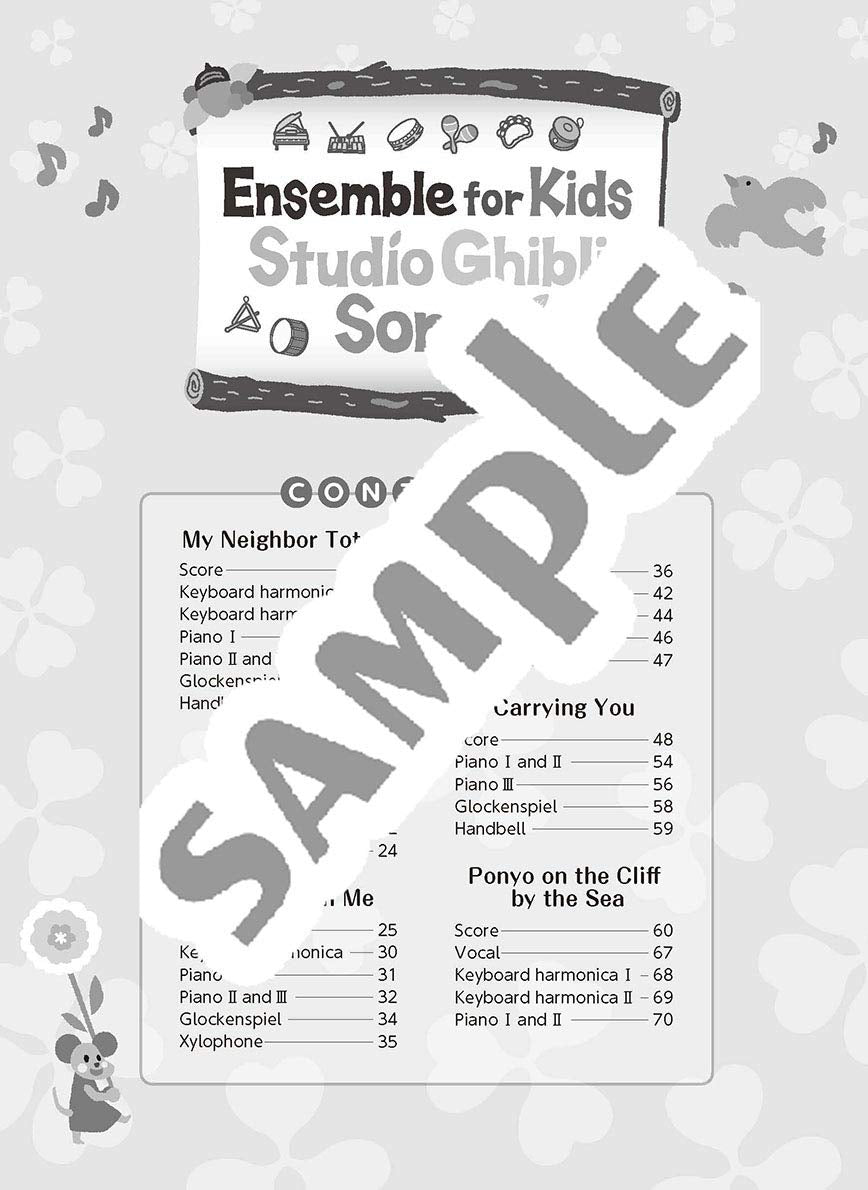 Ensemble for Kids - Studio Ghibli Songs / English Edition - Sheet Music Book