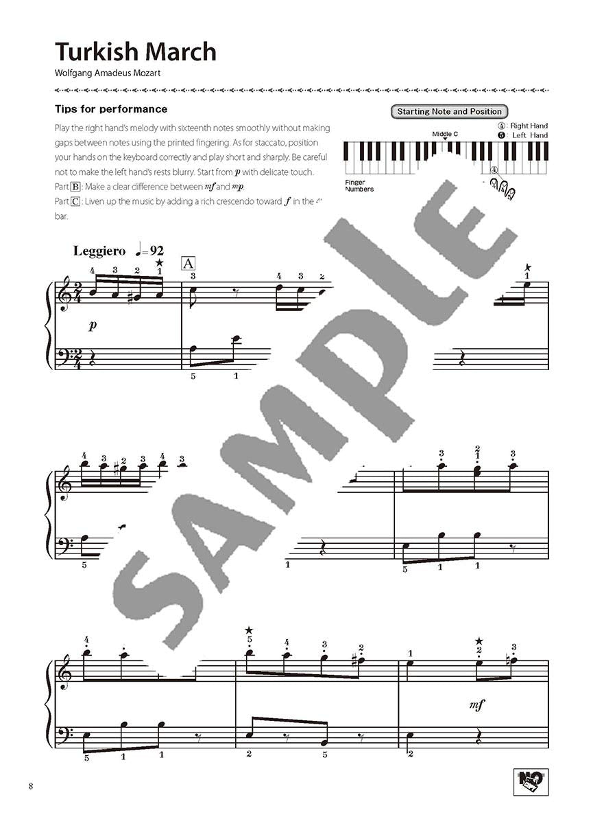 Klassische Musik, Klaviersolo in C-Dur (einfach) / englische Version