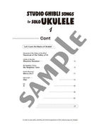 Studio Ghibli-Songs für Ukulele-Solo, Band 1 (einfach) / englische Version