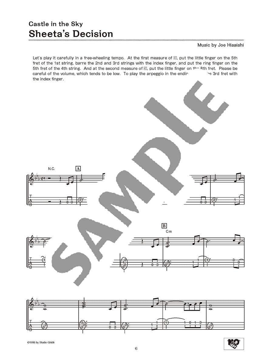 Studio Ghibli-Songs für Ukulele-Solo, Band 1 (einfach) / englische Version