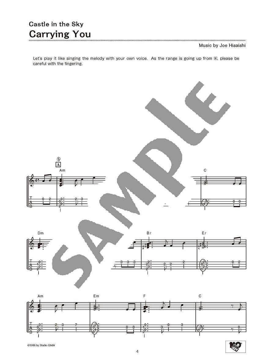 Studio Ghibli-Songs für Ukulele-Solo, Band 2 (einfach) / englische Version