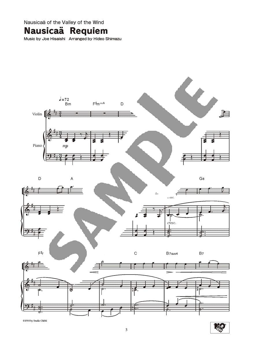 Studio Ghibli-Lieder für Violine und Klavier (einfach) / englische Version