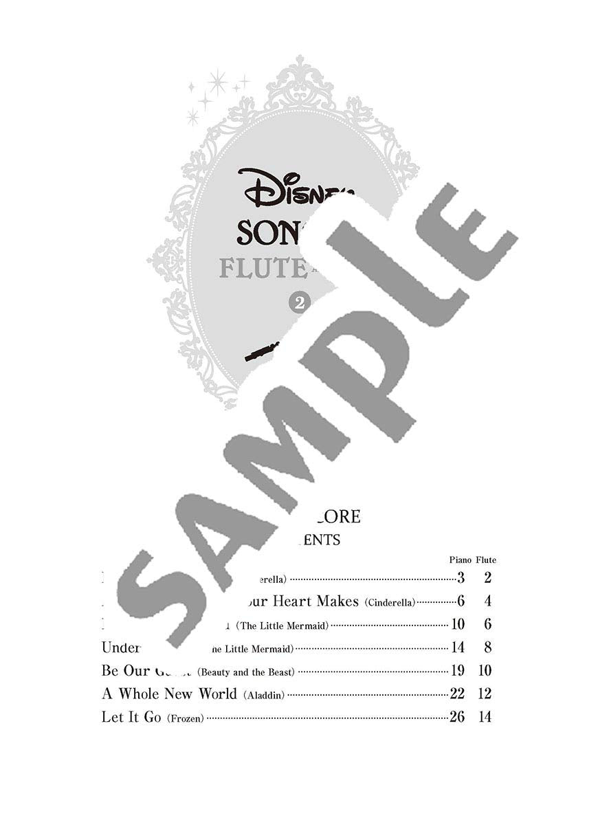 Disney Songs für Flöte und Klavier 2 (Mittelstufe) Notenbuch / englische Version