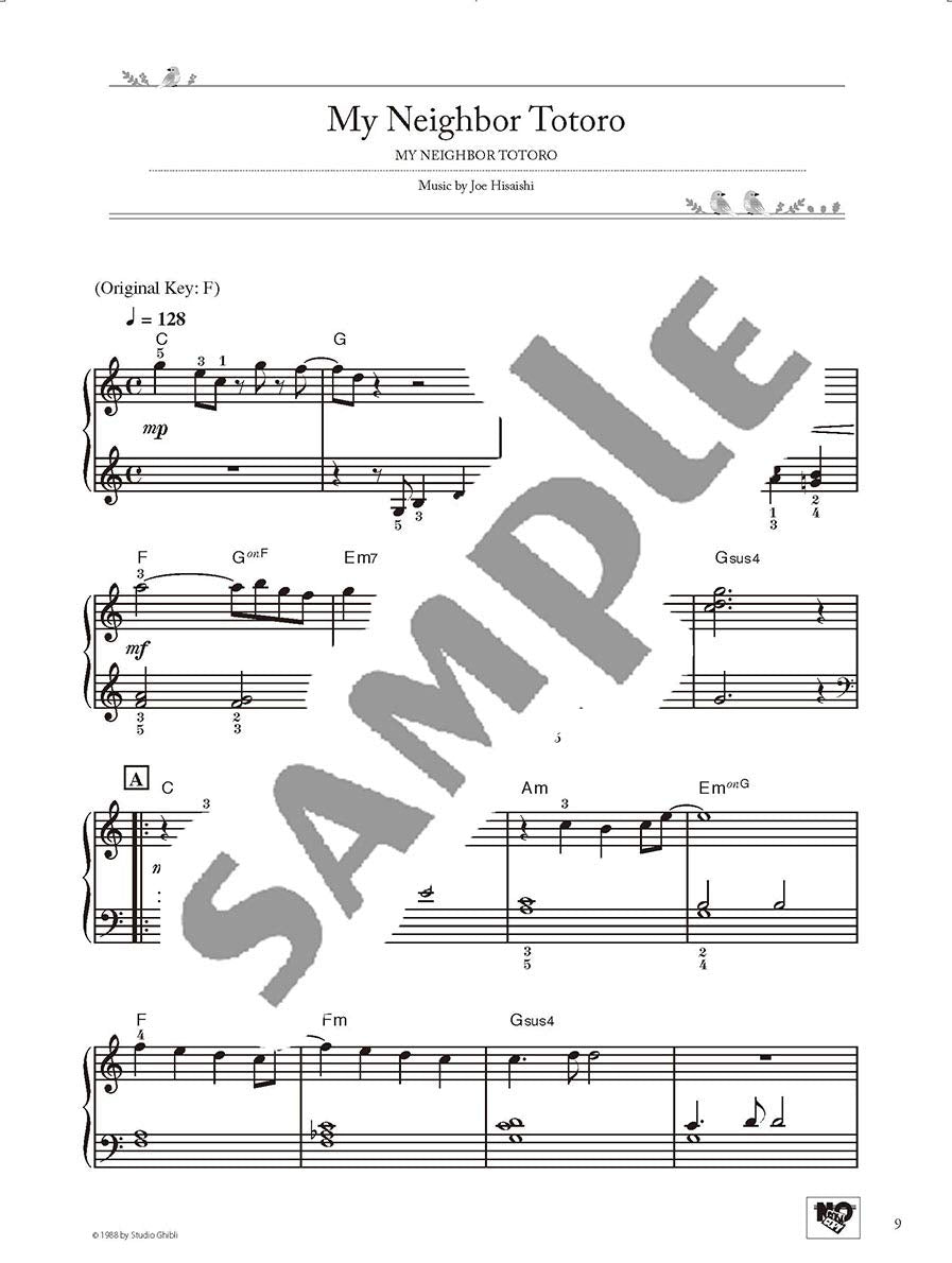 Studio Ghibli Best Hit 10 Klaviersolo (leicht) Notenbuch/englische Version