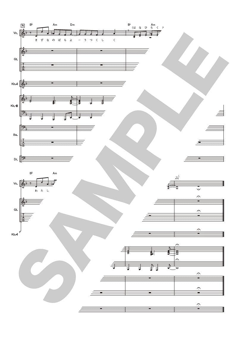 BanG Dream! (Anime) Offizielle Bandpartitur Roselia Vol. 2 Notenbuch