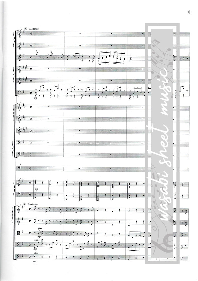 [ Opened but Unused] A Town with an Ocean View from "Kiki's Delivery Service" - Full Orchestra Score with Parts