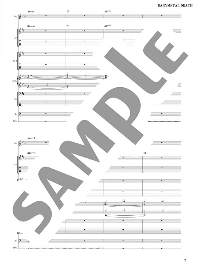 Official J-Rock Band Score; BABYMETAL "BABYMETAL" - Sheet Music Book
