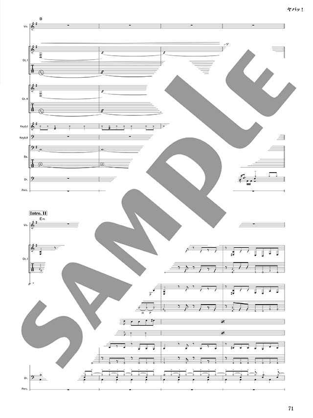 Official J-Rock Band Score; BABYMETAL "METAL RESISTANCE" - Sample Page 8