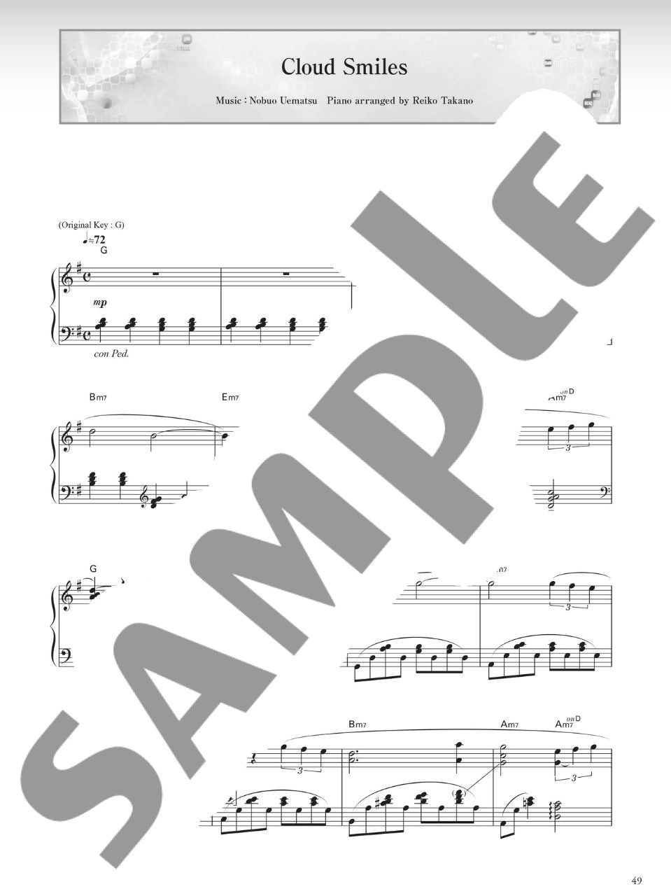 FINAL FANTASY VII ADVENT CHILDREN: Piano Solo - Sheet Music Book - sample page 5