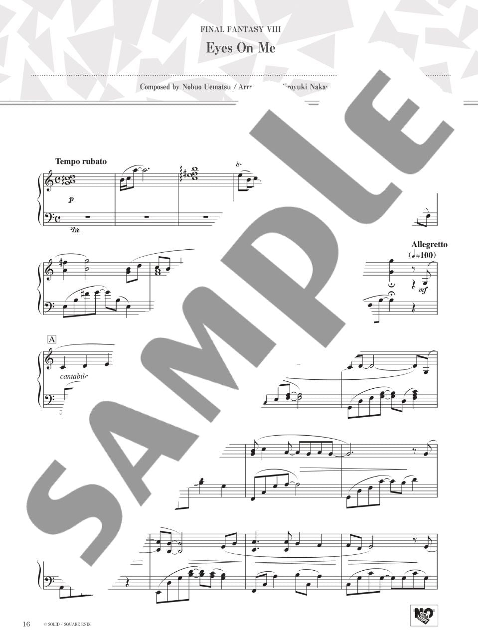 FINAL FANTASY Piano Collection: Crystalline Resonance - Piano Solo - sample page 3