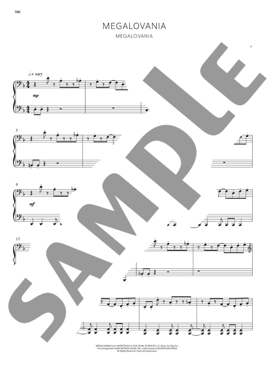 UNDERTALE Complete Piano Score: Piano Solo (with Toby Fox Interview) (Japanese Edition) - Sheet Music Book - sample page 5
