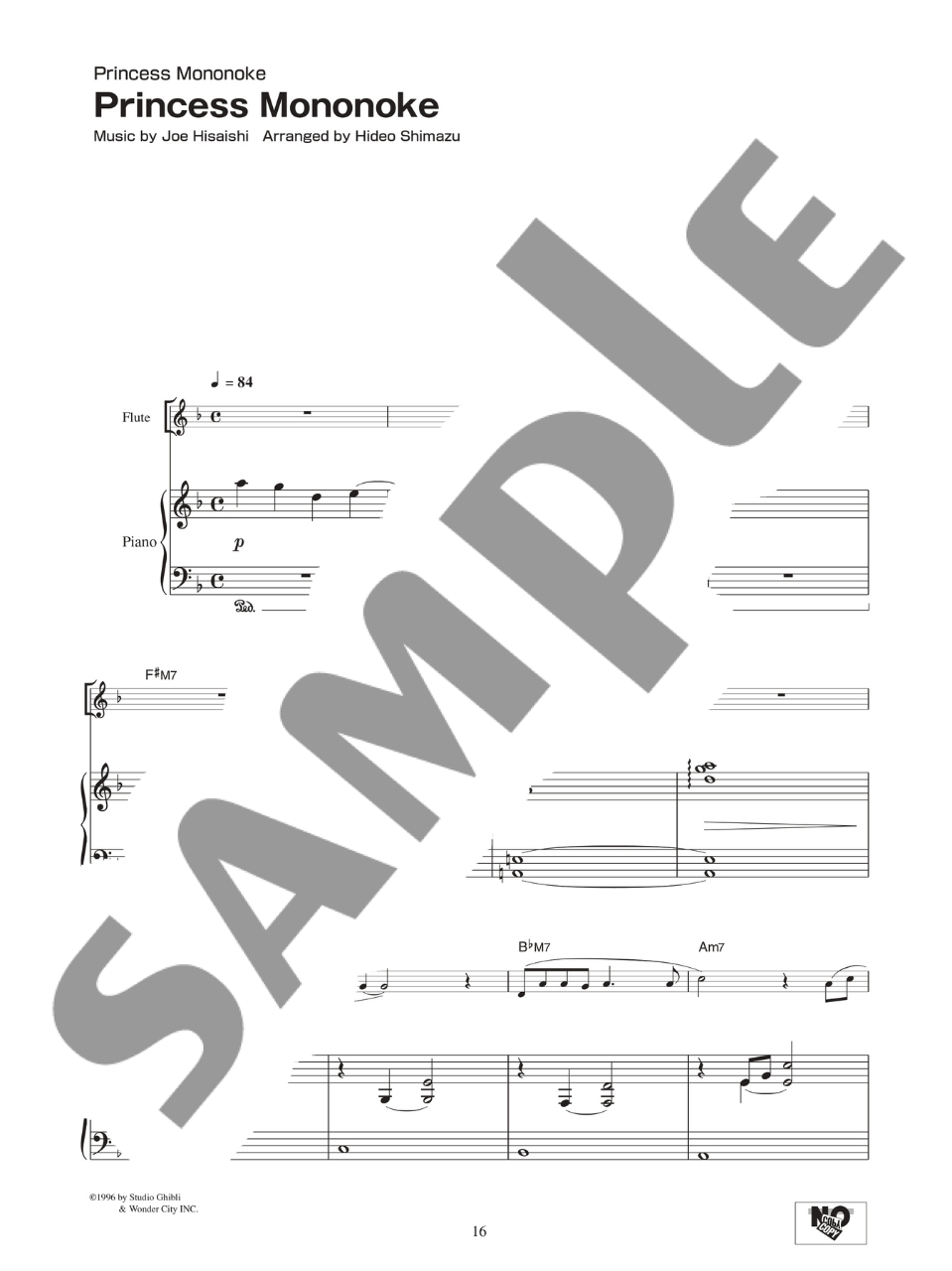 Studio Ghibli Songs for Flute and Piano Vol.1 / English Edition - sample page 4