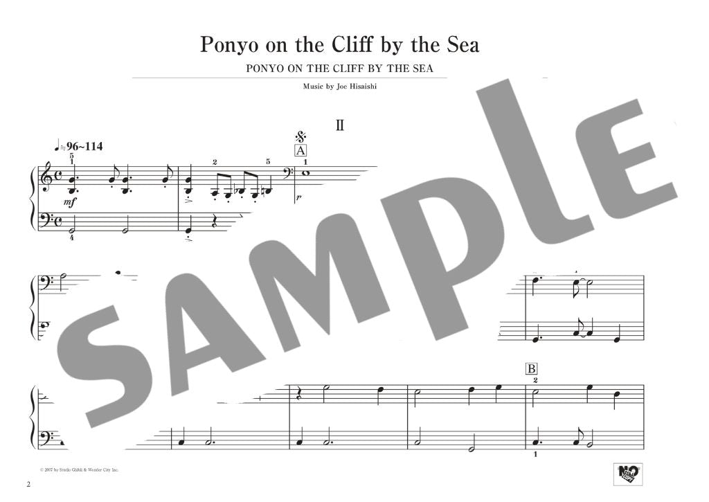 Studio Ghibli Song Selections for Piano Duet / English Edition - sample page 1