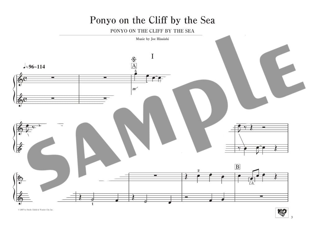 Studio Ghibli Song Selections for Piano Duet / English Edition - sample page 2