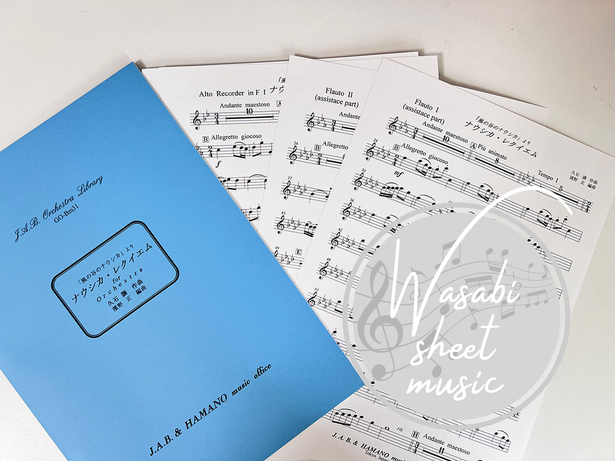 Nausicaa Requiem from "Nausicaa of the Valley of the Wind": Orchestra(Score and Parts) Sheet Music Book