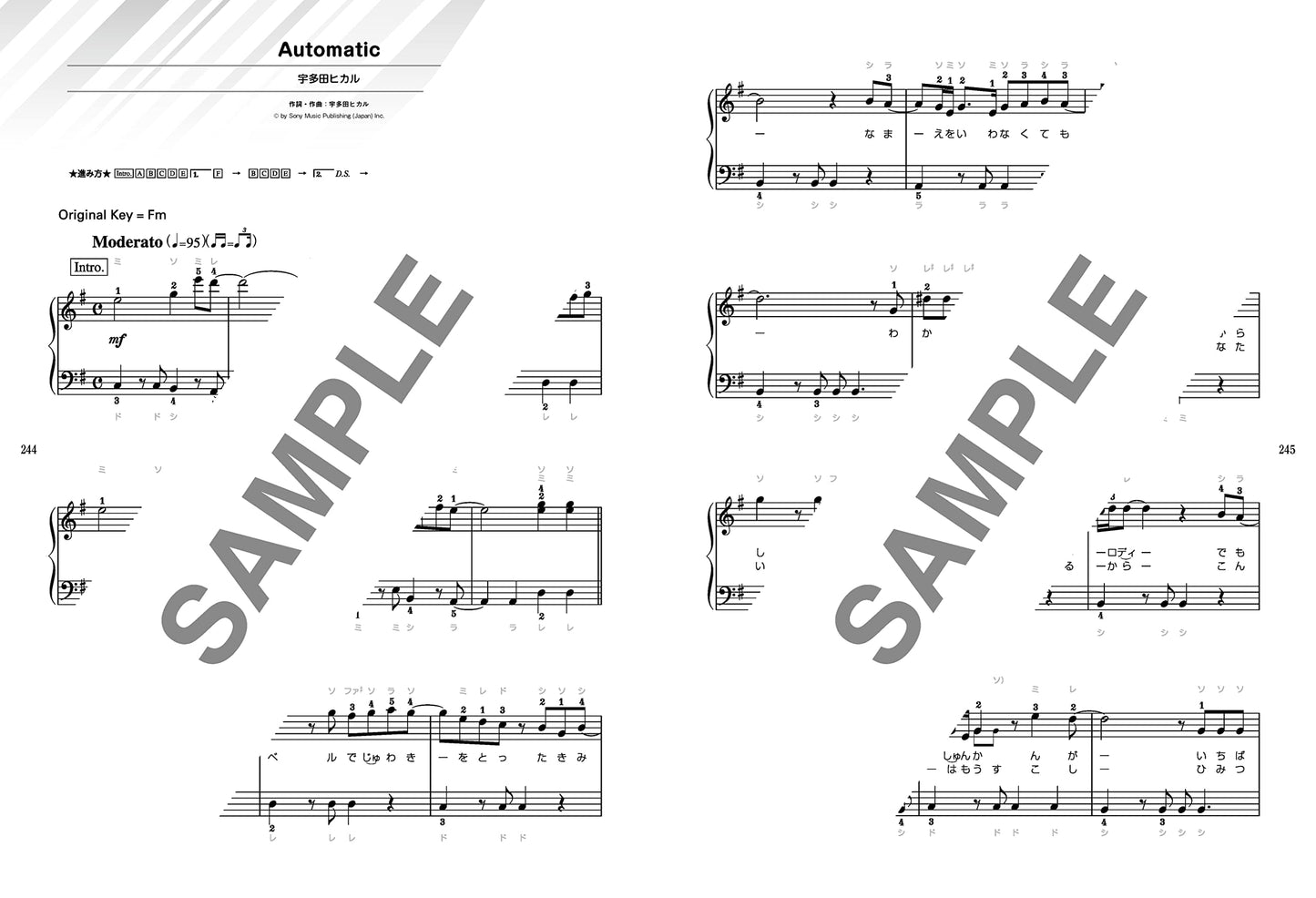 J-POP Popular Songs for Piano Solo(Easy) Sheet Music Book