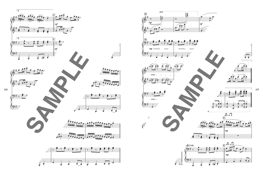 The collection of cool songs for Piano Duet - Sheet Music Book