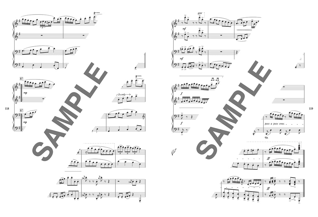 The collection of cool songs for Piano Duet - Sheet Music Book