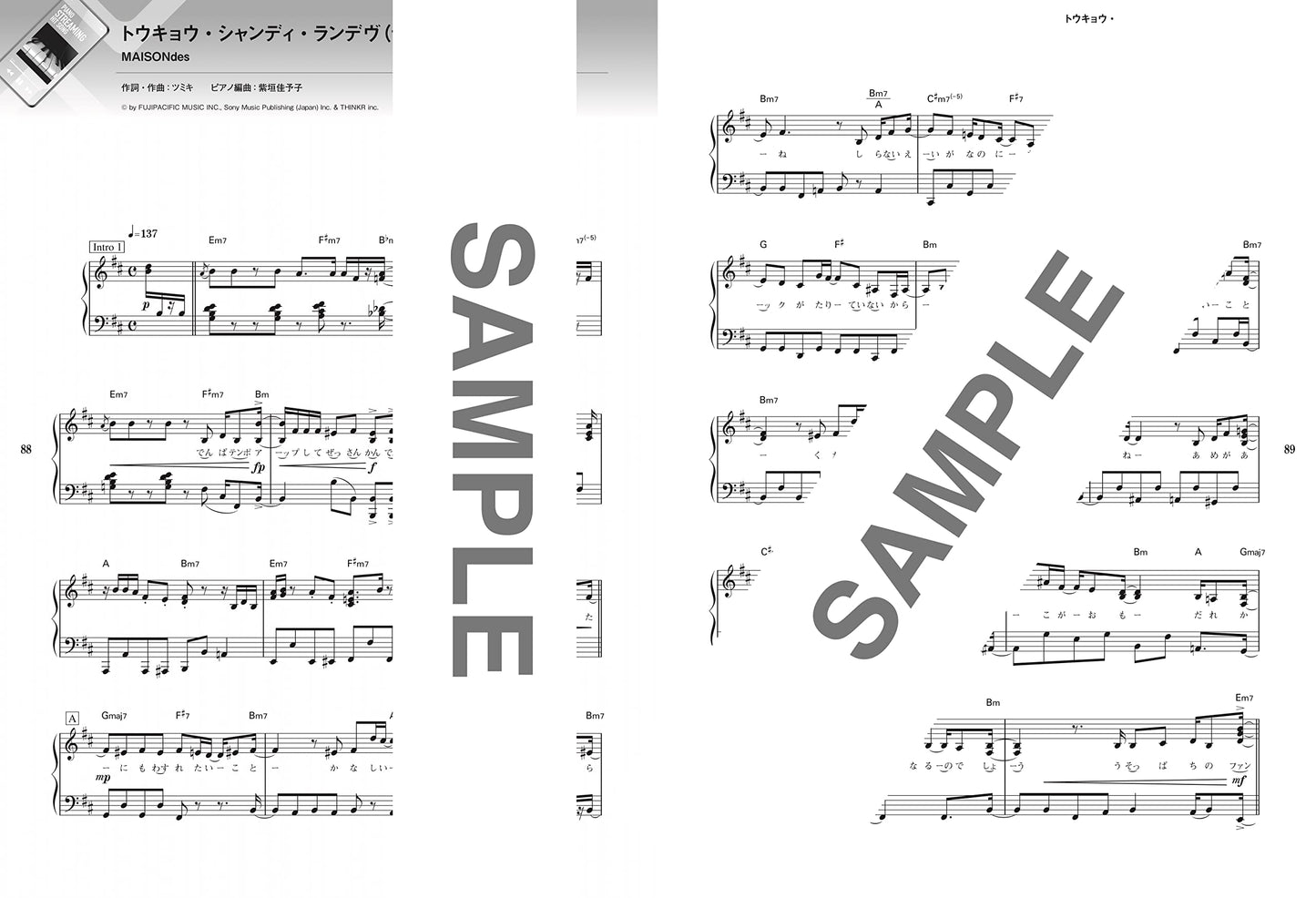 Popular Songs in Music streaming services for Piano Solo(Intermediate) Sheet Music Book