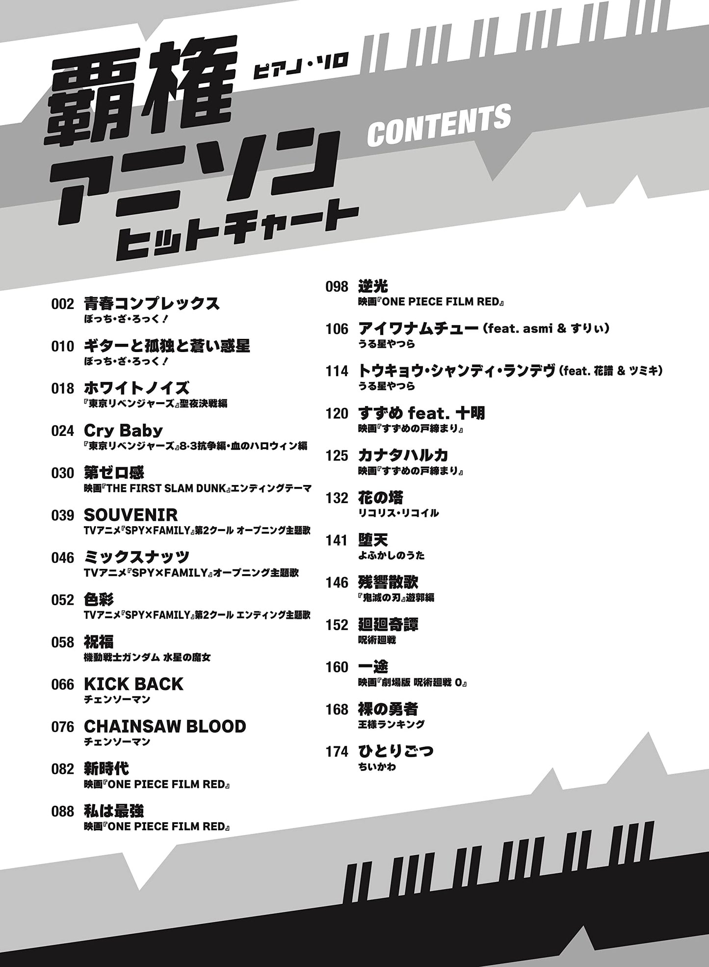Beliebte Anime-Songs (Anison) für Klavier Solo (Mittelstufe) Notenbuch