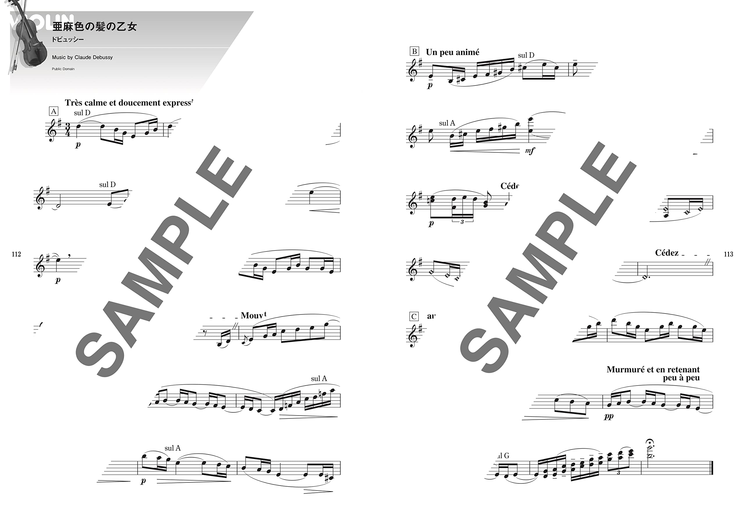 J-POP and Popular Songs for Violin Solo - Sheet Music Book